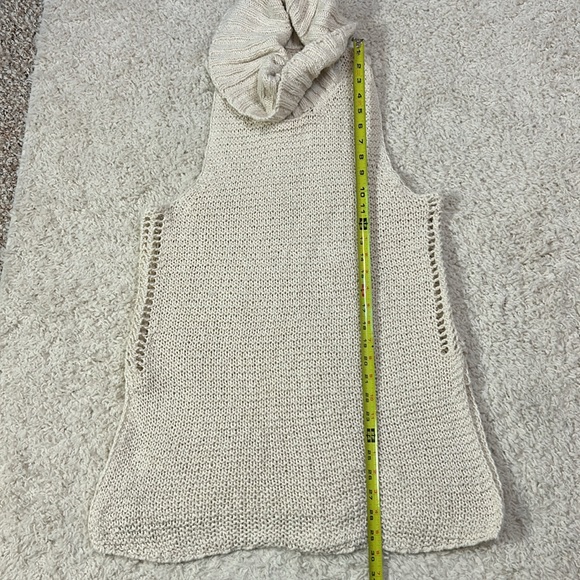 BILLABONG M cream colored knit cowl neck tunic sleeveless sweater- great cond - Picture 7 of 7
